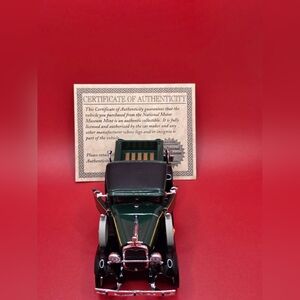 Vintage Green Model Car with Certificate Ford
